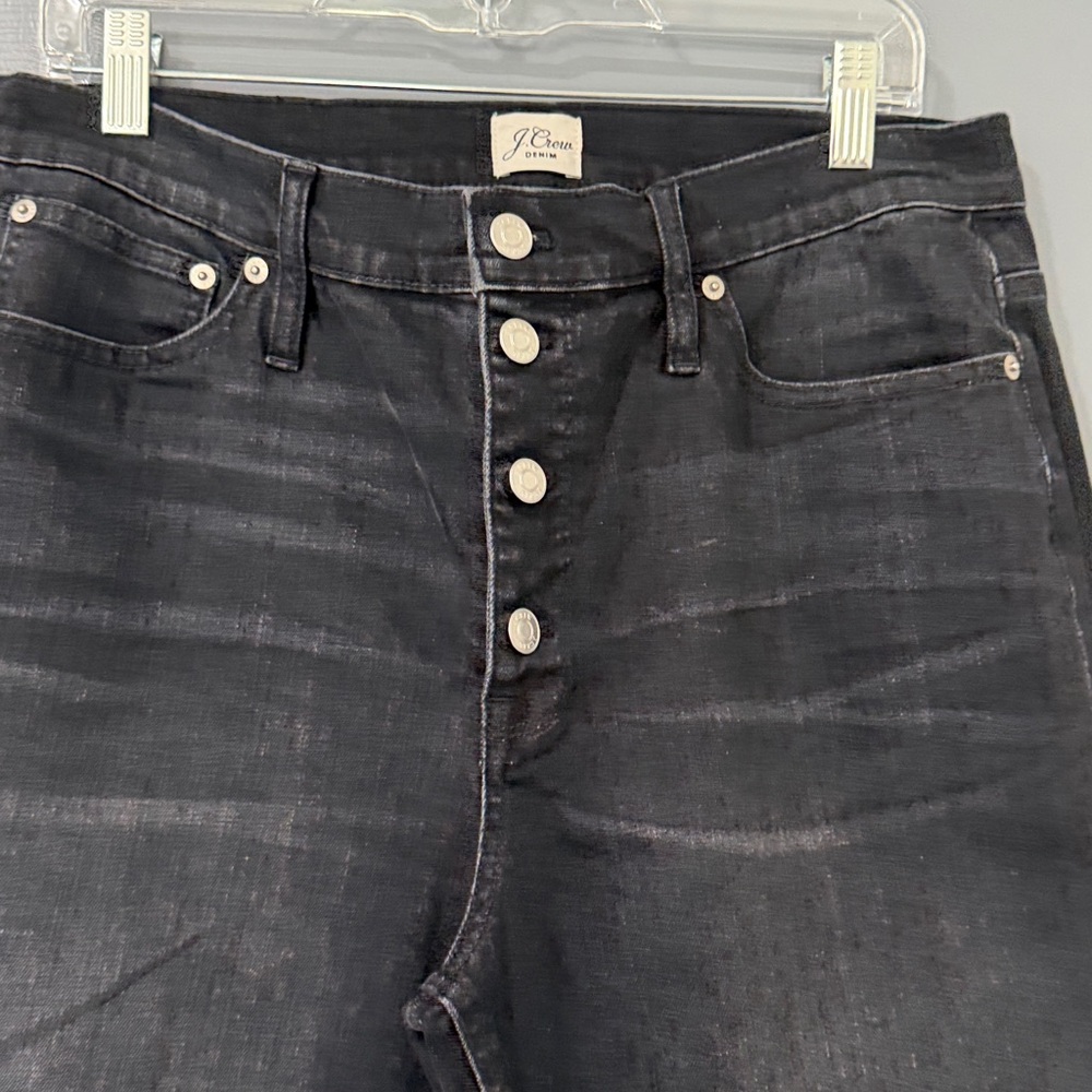 J Crew Black Billie Demi Boot Crop Jeans. - Picture 2 of 5